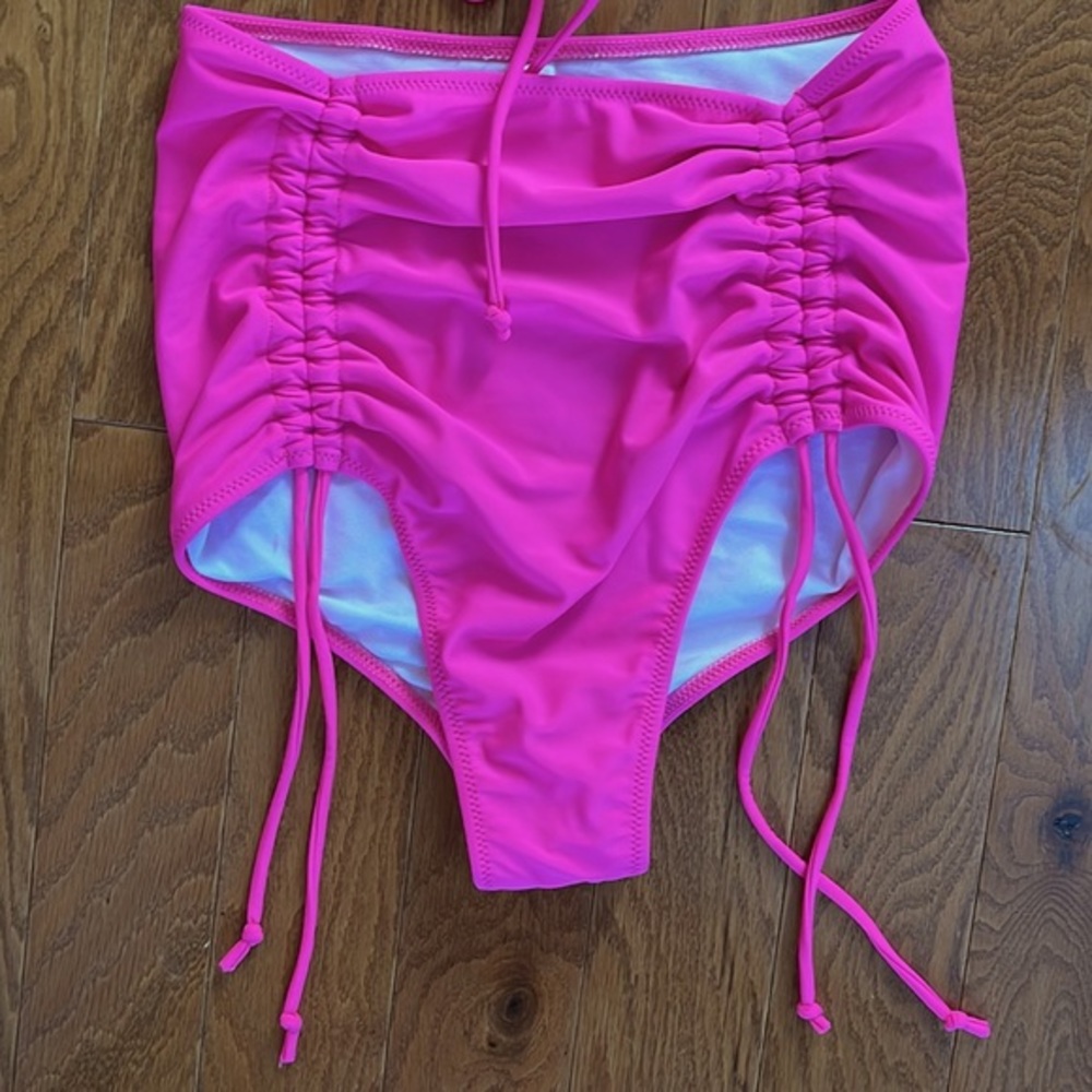 Tempt Me High Rise Pink Bikini Small - Picture 8 of 14